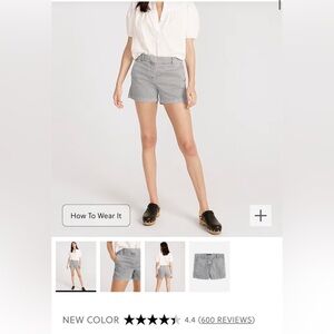 NWT J Crew size 4, grey- 4” inseam